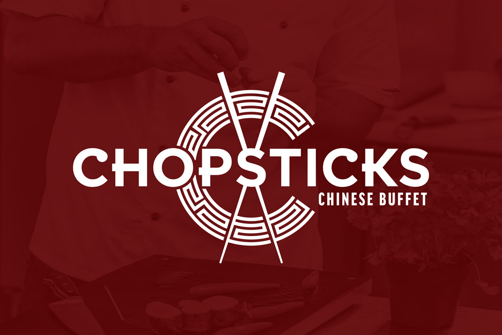 Graphic Design Logo Design Branding Chopsticks Chinese Buffet Logo