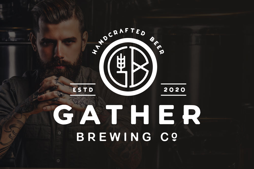 Graphic Design Logo Design Branding Gather Brewing Co Logo