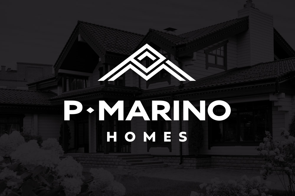 Graphic Design Logo Design Branding P Marino Homes Logo