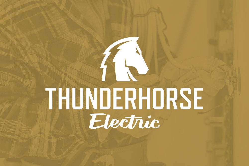 Graphic Design Logo Design Branding Thunderhorse Electric Logo