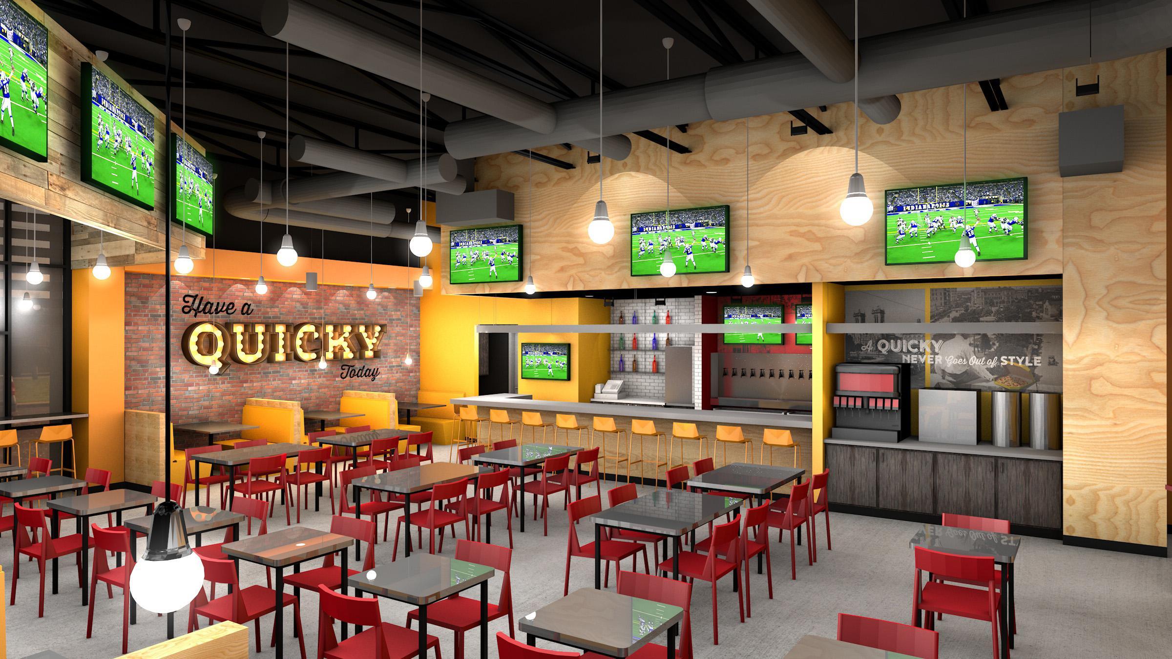 Quicky Pizza Luna Creative Graphic Design San Antonio 3D Design Restaurant
